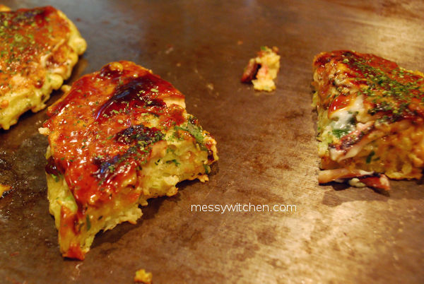 Squid Okonomiyaki @ Kiji, Shinumeda Shokudogai